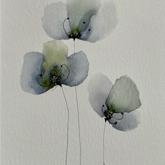 Fine Art Giclee Print-Blue Whispers 8x10 printed on archival quality paper - Picture 2 of 2